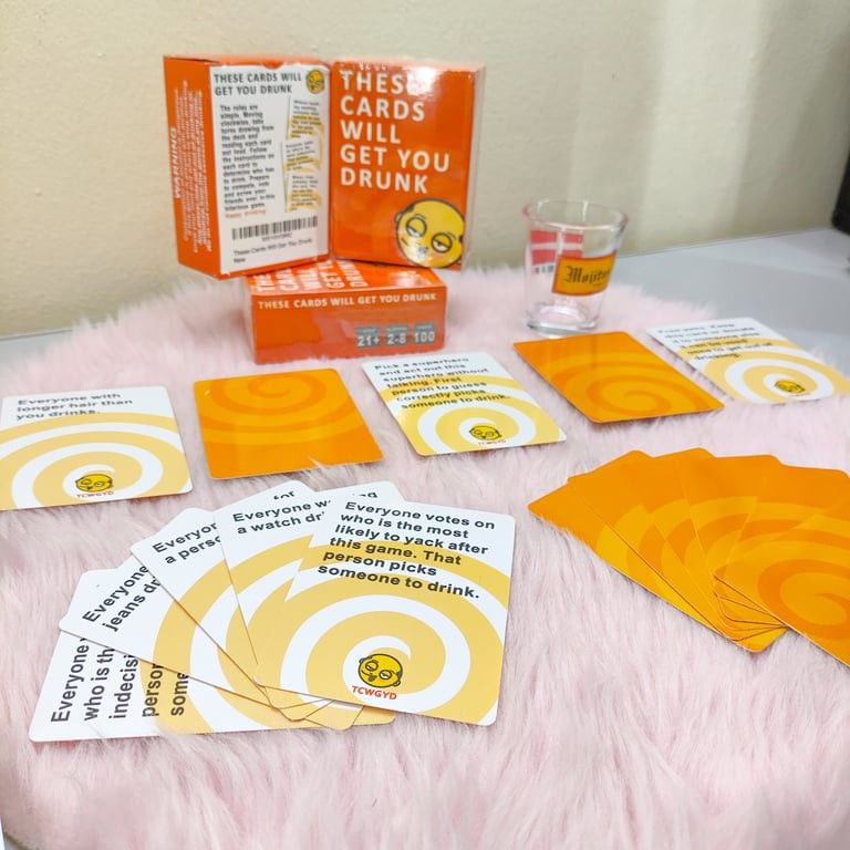 Drinking Cards (Category: Board Games & Puzzles) located in Cebu City. Submitted by anything_in_between (Listing ID 1418510039, Image 2). Description: INCLUSIONS: 1 x Drinking Cards SPECIFICATIONS: Brand: None Product Name: These Cards Will Get You Drunk Card Count: 100 unique cards Players: 2–8 Recommended Age: 21+ Game Type: Party / Drinking Game Play Time: Varies (typically 20–60 minutes) Materials: Standard playing card stock Game Rules: ✔️Ta