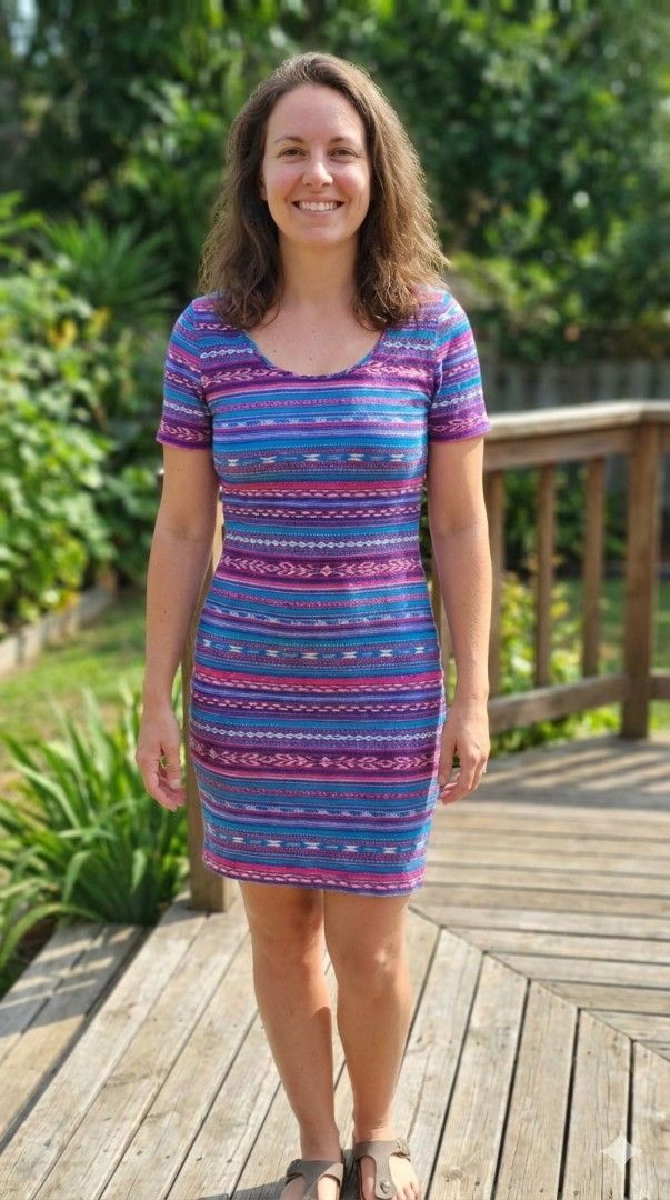 Forever 21 Bodycon Dress (Category: Dresses) located in Manila. Submitted by analyzeme (Listing ID 1418455538, Image 1). Description: - Forever 21 bodycon dress - Size: medium - Design: Vibrant patterned - Sleeves: Short - Neckline: Scoop - Fabric: Soft, stretchy - Style: Fitted silhouette - Occasion: Casual wear - Used once.