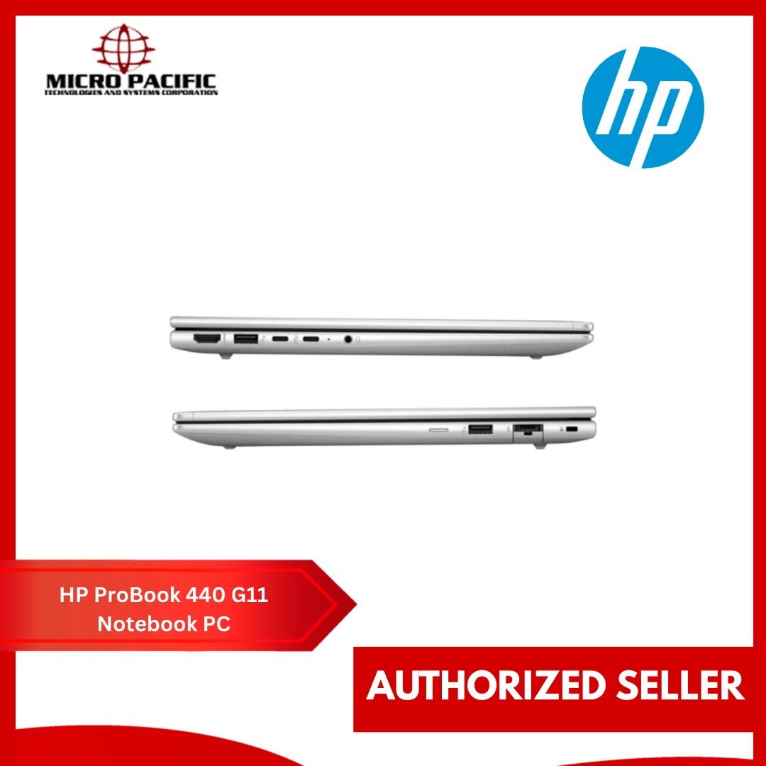 HP ProBook 440 G11 Notebook PC (Category: Laptops & Notebooks) located in Makati City. Submitted by micro_pacific (Listing ID 1415646422, Image 3). Description: HP IDS UMA U5-125U TI PD IC 440 G11 Base NB PC Core Ultra 5 sz3 G14 Label 16GB (1x16GB) DDR5 5600 SODIMM Memory 512GB PCIe NVMe Value Solid State Drive 14.0 inch AG WUXGA (1920x1200) LED UWVA 300 f5MP IR 60Hz bnt LCD Panel Windows 11 Pro 64 Fingerprint Sensor Dual AryMic 5MP USB2 IR WFOV 