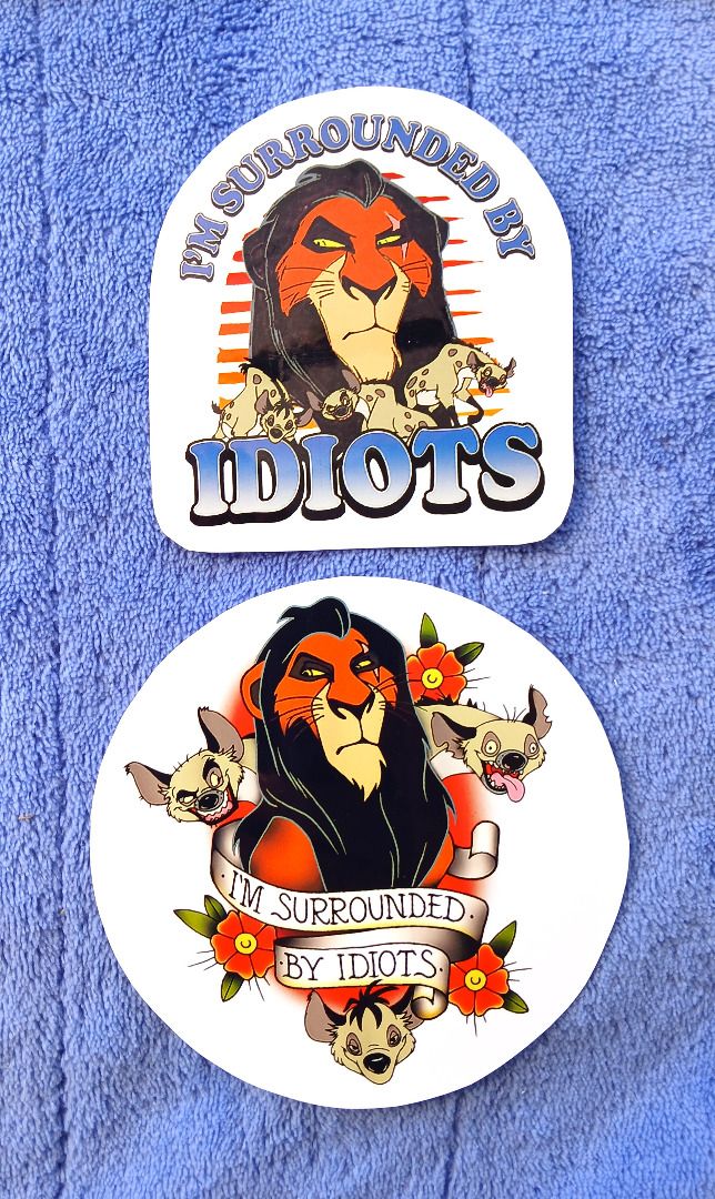 Idiot Meme Stickers (Category: Art & Prints) located in Iloilo. Submitted by jrmagallanes78 (Listing ID 1418407091, Image 2). Description: PhP 20-30 per sticker (Mustafa black is 30PhP, all the rest are 20PhP)). Stickers are printed on glossy vinyl sticker media. Sticker media is waterproof to a reasonable extent. Sticker may still peel off of the media used to stick item on is not waterproof. Stickers are hand-cut so please take note of the edge