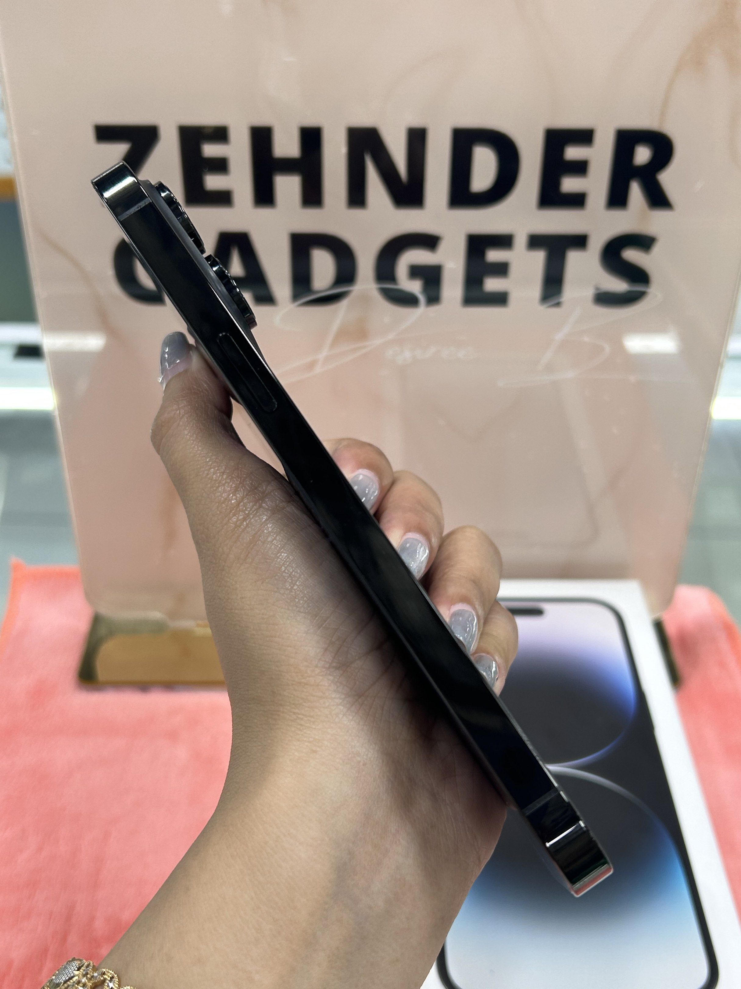 iPhone 14 PRO MAX 1TB OPENLINE (NTC APPROVED) (Category: iPhone 14 Series) located in San Juan City. Submitted by desireebayal96 (Listing ID 1418568683, Image 2). Description: iPhone 14 PRO MAX (BLACK) * 1TB * OPENLINE (ANY SIM) * 97% BATTERY HEALTH (ORIGINAL NOT BOOSTED, CAN CHECK 3UTOOLS) * 97% SMOOTH * NTC APPROVED * NO ISSUE * NO HISTORY OF REPAIR * NO ICLOUD ISSUE * NOT REFURBISHED * FACE ID & TRUETONE WORKING * WITH CORD LIGHTNING * WITH BO