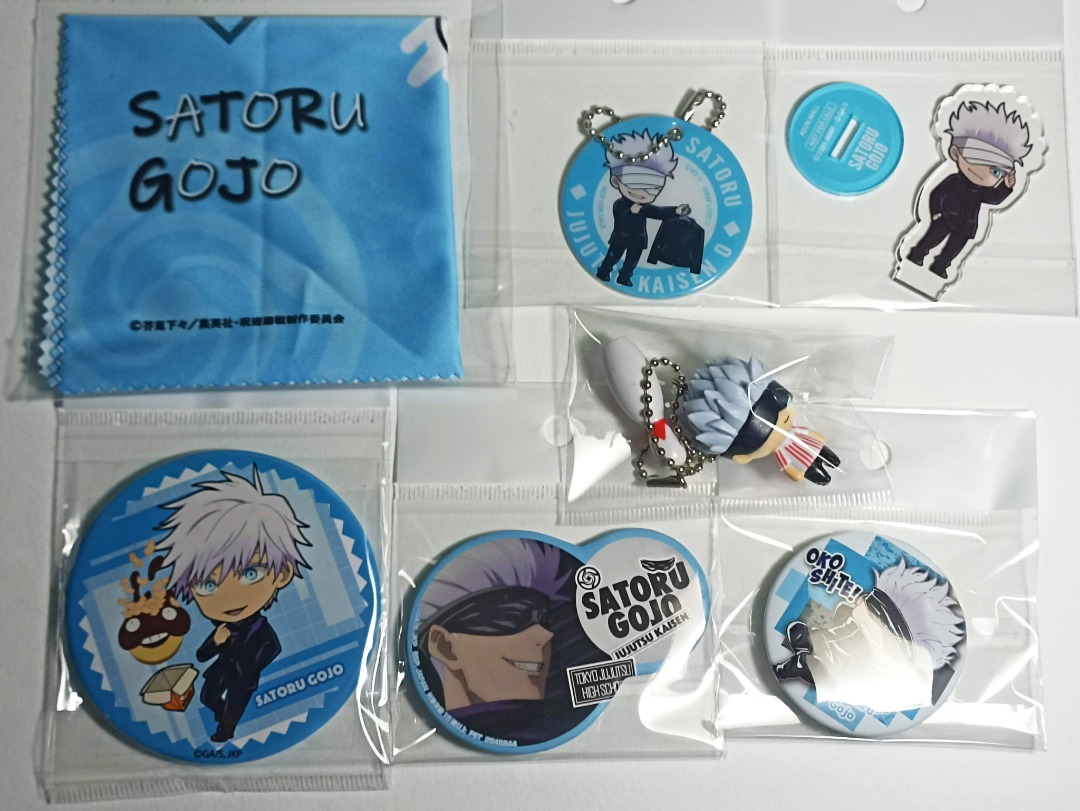Jujutsu Kaisen Satoru Gojo Set / Take all Button Pins, Microfiber cloth ...