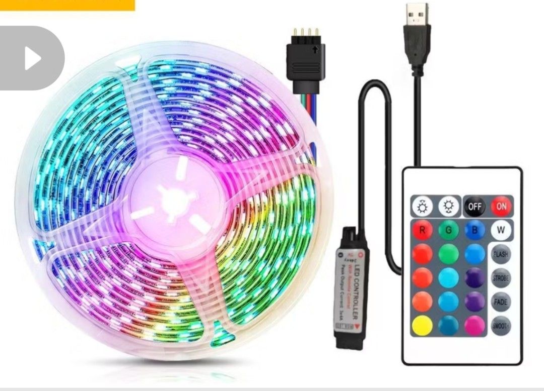 LED Strip Light RGB 5M brand new, Furniture & Home Living, Lighting ...