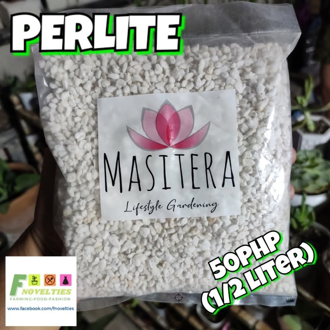 Masitera Perlite (1/2 Liter) (Category: Soil & Fertilisers) located in Muntinlupa City. Submitted by fnovelties (Listing ID 1418428739, Image 1). Description: - Masitera Perlite for gardening - 1/2 liter bag - Improves soil drainage and aeration - Ideal for: - Seed starting - Potting mixes - Hydroponics.