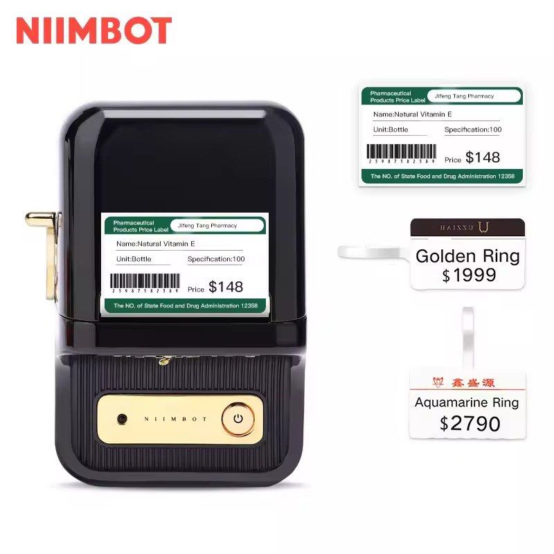 Niimbot B21 Label Printer (Category: Printers, Scanners & Copiers) located in Makati City. Submitted by meticoolous (Listing ID 1418565862, Image 2). Description: Product: B21 thermal label printer Printing method: Thermal printing Output Mode: Gray Connection Mode: Type-c / Other connection Printing Resolution: 203 dpi Printing Speed: 30-60 mm/s Max Paper width: 20-53mm Positioning system: Automatic type Printing contents : Text / Line/Excel ( J