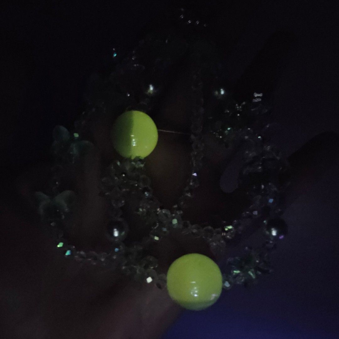 Nine-tailed Fox with UV activated Phone charm (Category: Charms) located in Las Pinas. Submitted by klya00 (Listing ID 1418451953, Image 3). Description: - Eye-catching beaded phone charm - Features clear, iridescent, and green beads. Sparkly in real-life - Includes pearl and flower-shaped accents - Fun uv activated beads that glows - Silver-colored clasp for easy attachment.