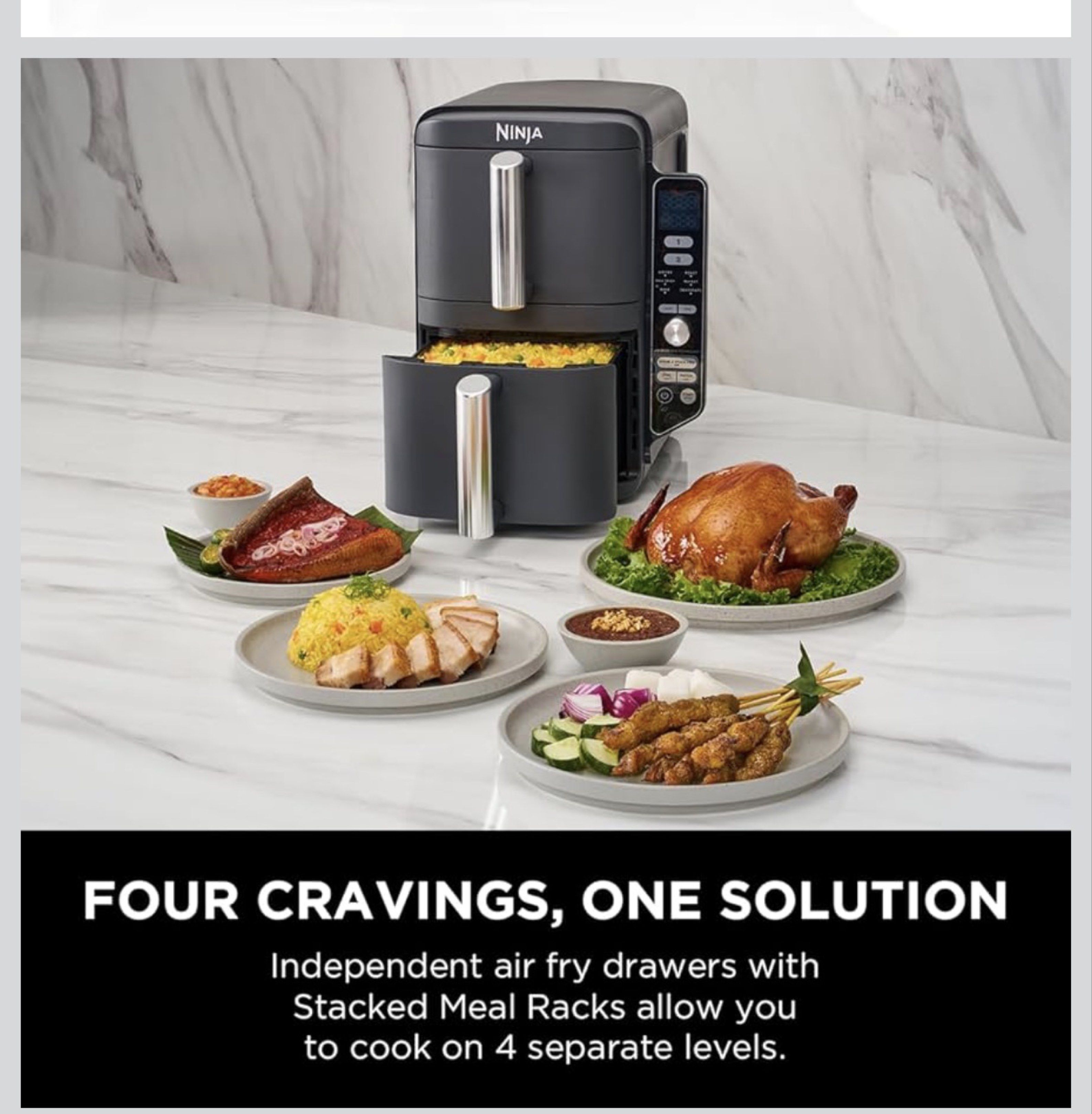 Ninja Double Stack XL 2-Drawer 9.5L Air Fryer, TV & Home Appliances ...