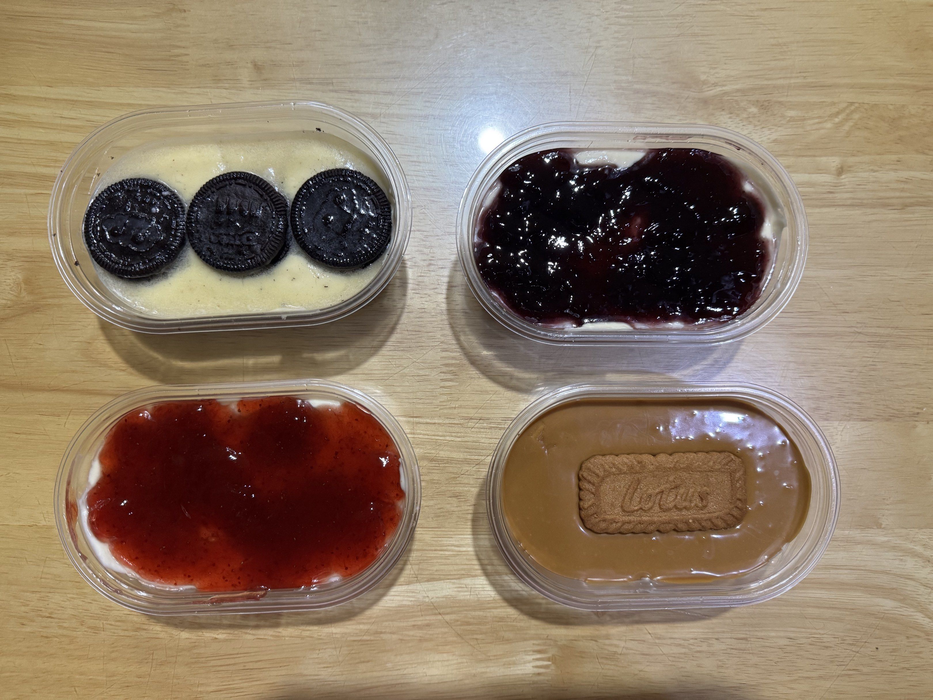 No-bake Cheesecake (Category: Chilled & Frozen Food) located in Makati City. Submitted by jinger_21 (Listing ID 1418528188, Image 1). Description: No-bake cheesecakes for pre-order Flavors: Blueberry - Php 180.00 Strawberry - Php 180.00 Biscoff - Php 190.00 Oreo - Php 180.00 Reese - Php 190.00 Get 5 flavors for Php 900 only. Payment mode: Gcash Maya Gotyme Shipping fee will be shouldered by the buyer Personal delivery within BGC areas.
