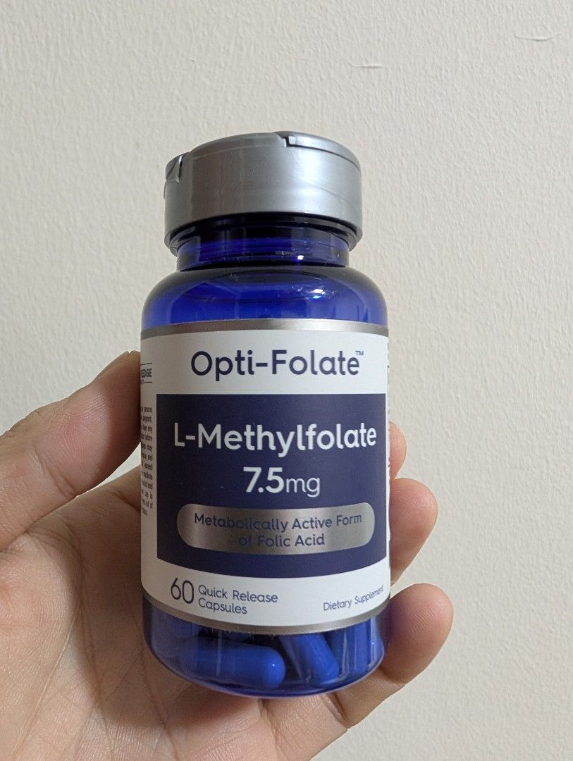 Opti-Folate L-Methylfolate 7.5mg - 60 Capsules, Health & Nutrition ...