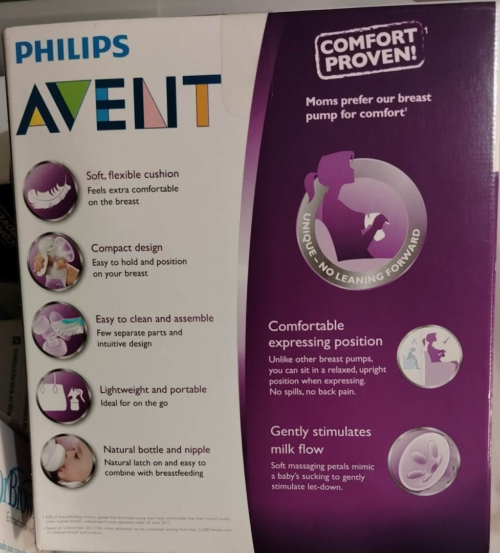 Philips Avent Comfort Manual Breast Pump (Category: Breastfeeding & Bottle Feeding) located in Quezon City. Submitted by clifordallawan (Listing ID 1418454853, Image 2). Description: Philips Avent Comfort Manual Breast Pump - has a natural motion technology with a soft silicone shield, modeled on the unique suction motion of a baby, stimulates the breast for fast milk flow . Mom-friendly pumping and is initiated faster, ensuring more comfortable 