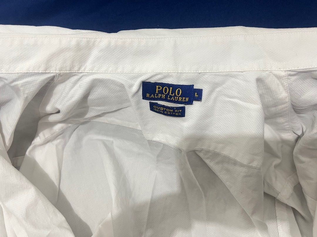 RL longsleeves (Category: Longsleeves) located in Calamba. Submitted by _mrp_ (Listing ID 1401240628, Image 3). Description: never worn this. bought from a carouseller. please self authenticate. refer to the 3rd and 4th photo for the flaws. L28 W20.5.