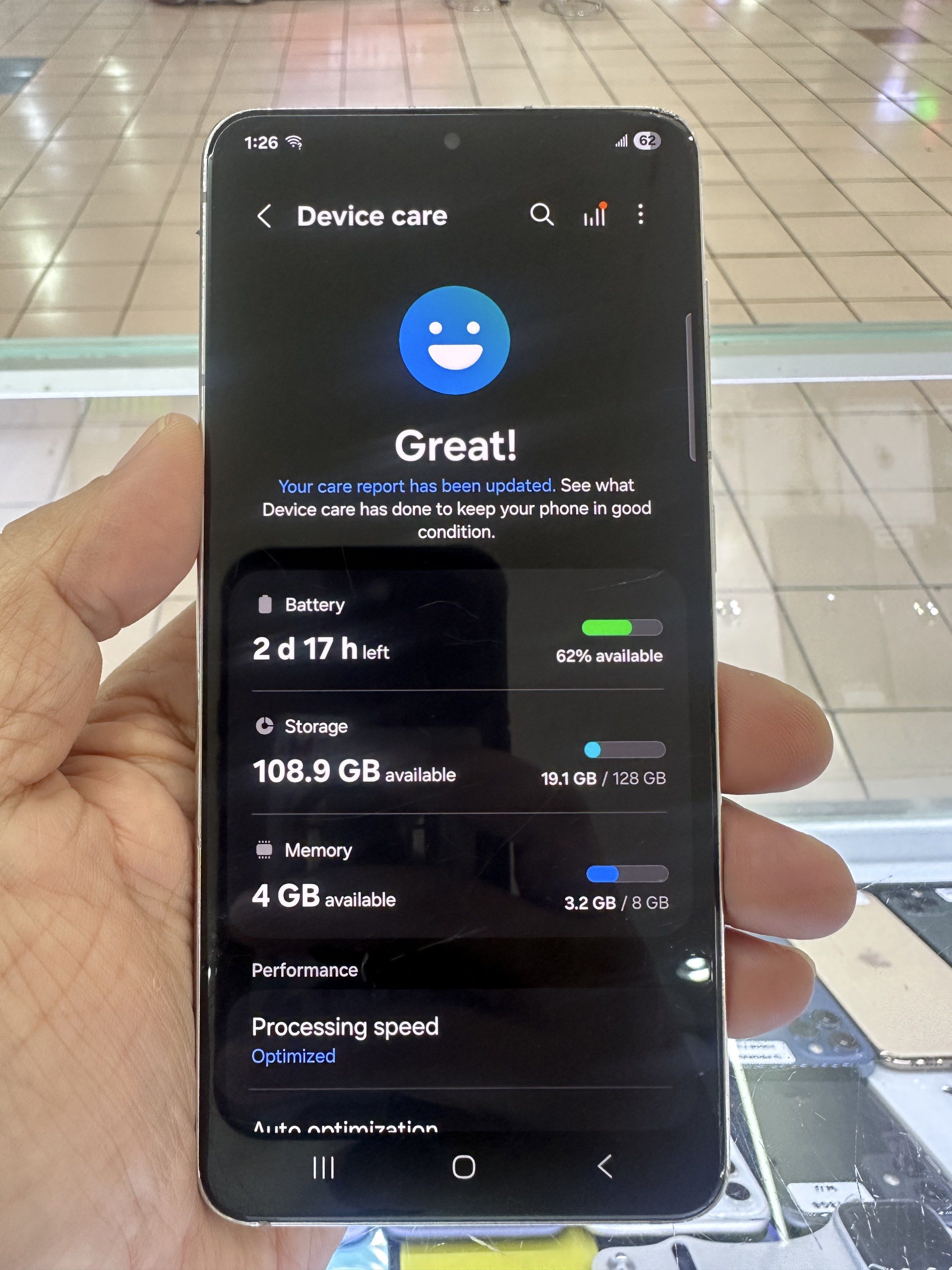Samsung S21 5g 8/128gb (Category: Samsung) located in Quezon City. Submitted by abeth30 (Listing ID 1418454087, Image 2). Description: Original samsung galaxy s21 5g 8/128gb sigle sim issue gasgas ang screen meetup ever gotesco mall qc.