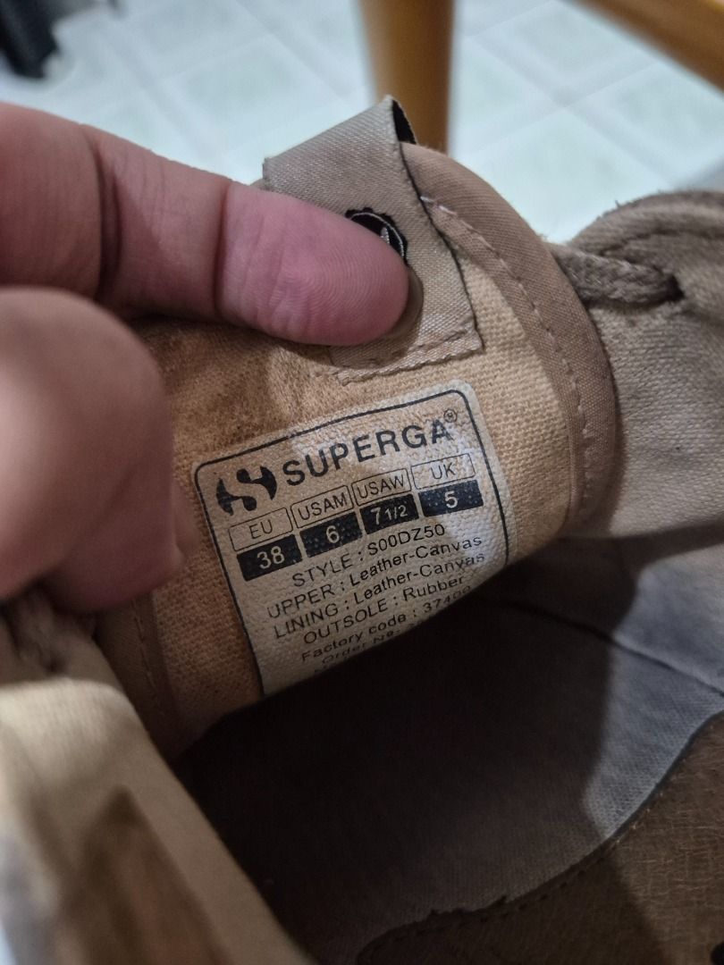 Superga S00DZ50 Sneakers - Size 38 (Category: Sneakers) located in Quezon City. Submitted by jamcreates (Listing ID 1418474507, Image 3). Description: - Superga sneakers - Size: EU 38 / US Women's 7.5 / UK 5 - Canvas upper, Rubber outsole - Signs of wear on soles and uppers all good pa outer & inner. need lang linisin.
