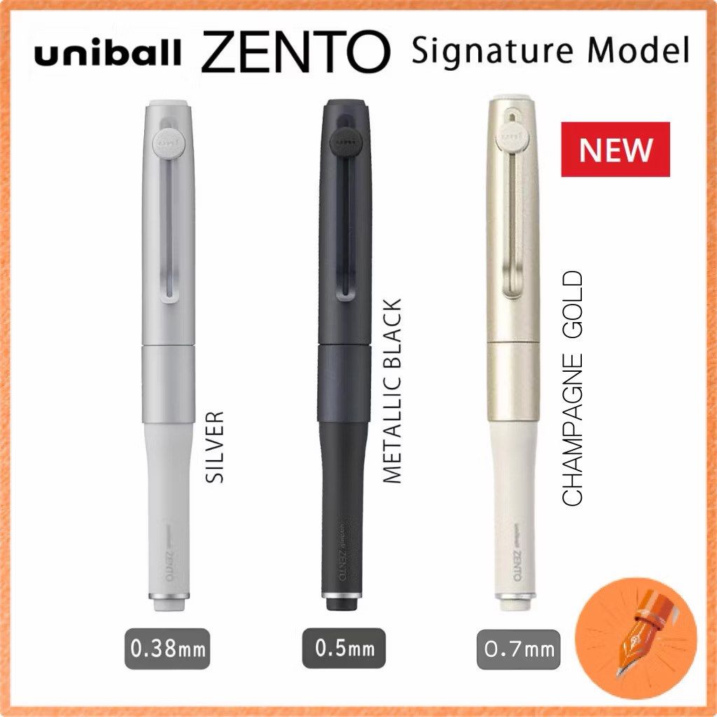 Uniball ZENTO Signature Model 0.5mm 0.38mm Pens, Hobbies