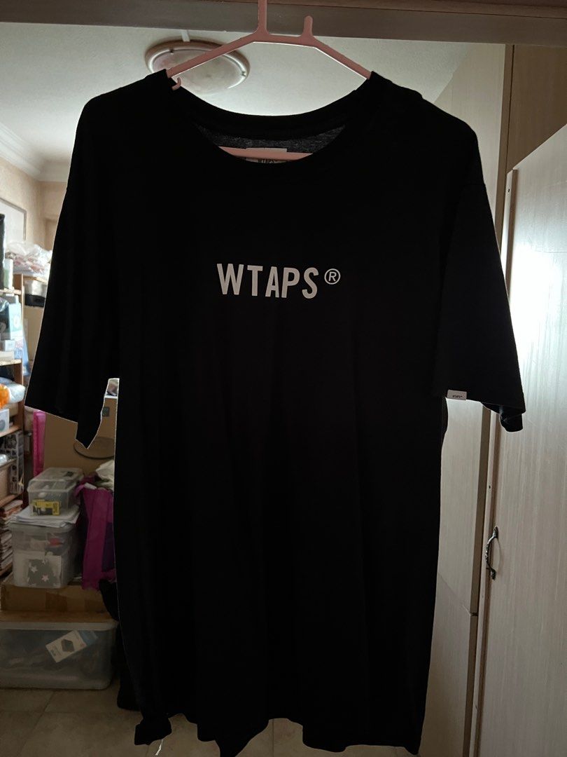 WTAPS Script Tee (Category: Tshirts & Polo Shirts) located in Singapore. Submitted by jayjayx (Listing ID 1418445862, Image 2). Description: Size 3 or L but oversized cutting, fits abit XL Authentic bought from HK a long time ago, hardly worn but size tag have some cracking due to wash and storage. Similar to neighborhood nbhd kinda vibes. .