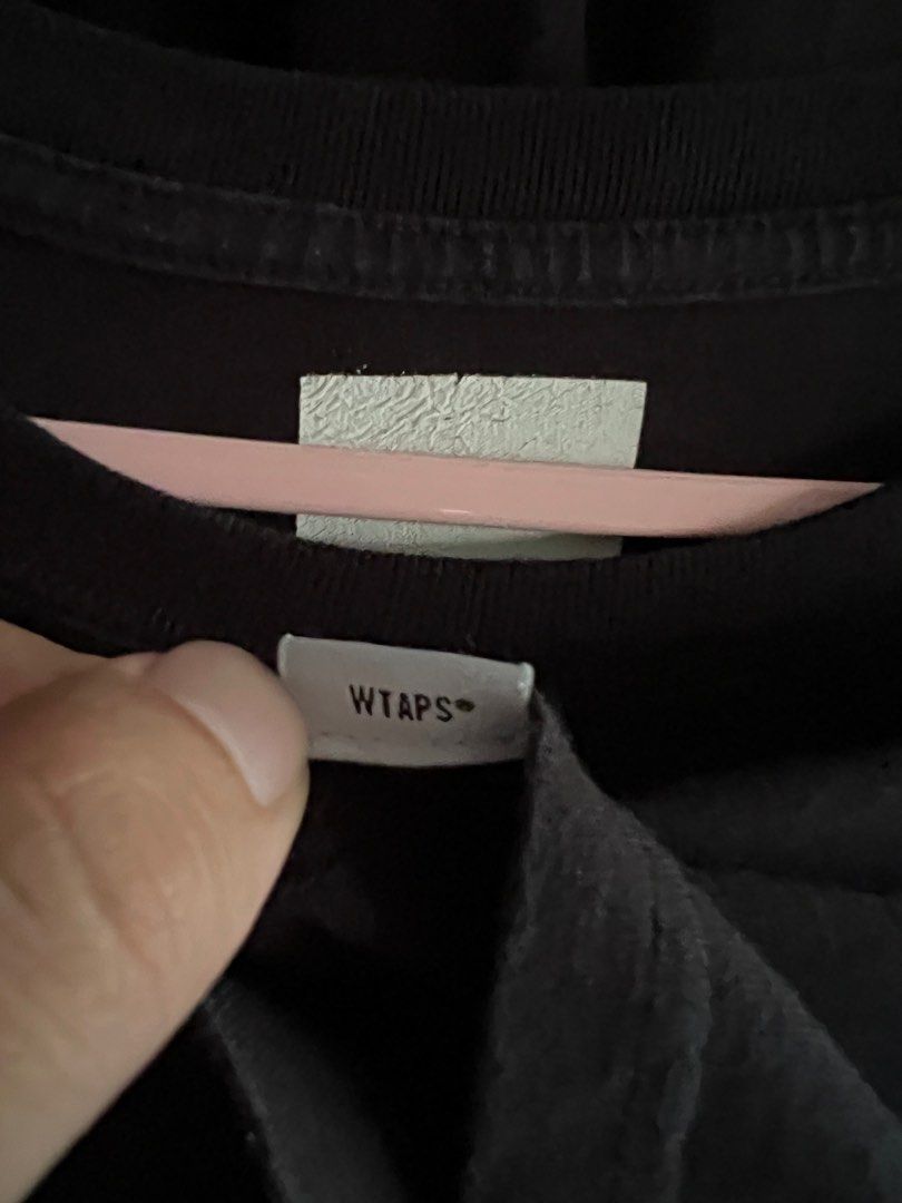 WTAPS Script Tee (Category: Tshirts & Polo Shirts) located in Singapore. Submitted by jayjayx (Listing ID 1418445862, Image 7). Description: Size 3 or L but oversized cutting, fits abit XL Authentic bought from HK a long time ago, hardly worn but size tag have some cracking due to wash and storage. Similar to neighborhood nbhd kinda vibes. .
