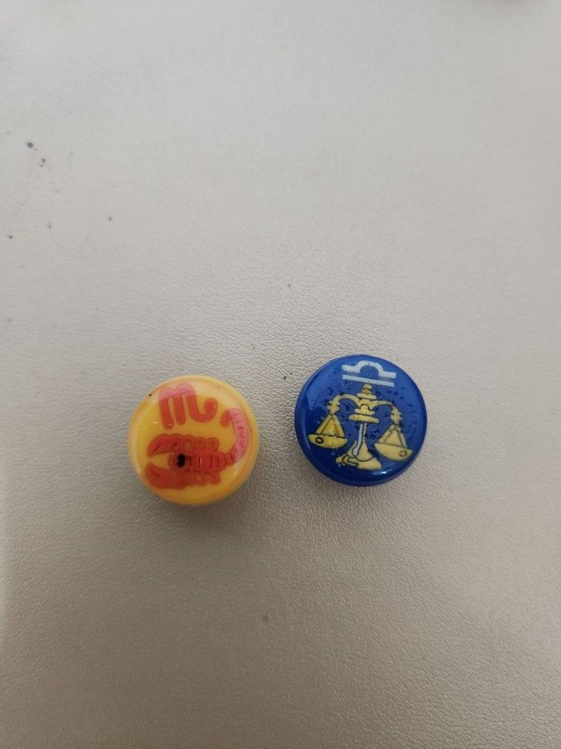 Zodiac Sign Jibbitz (Scorpio and Libra) (Category: Other Accessories) located in Lipa City. Submitted by seekandfindph (Listing ID 1418423854, Image 1). Description: Sold as pair.