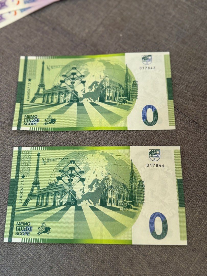 荷蘭限定）0歐元紀念鈔收藏價值, 門票＆禮券, 現金券、兌換券、禮券- Carousell