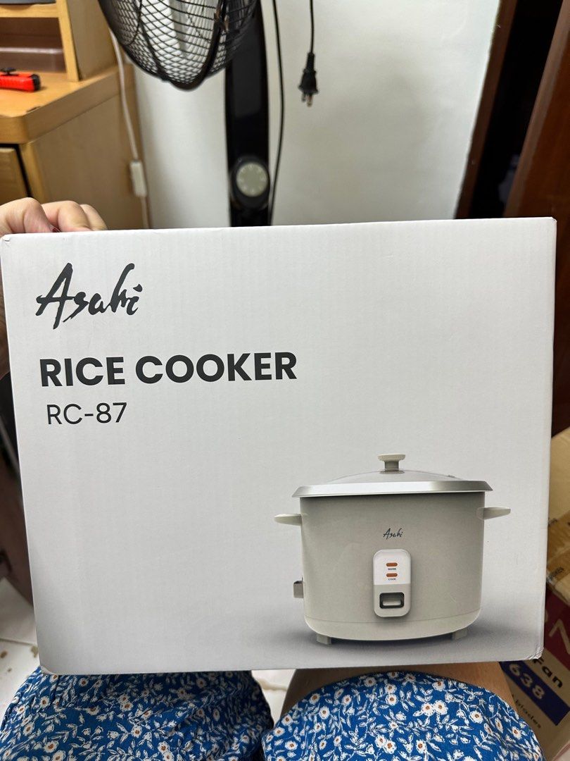 Asahi Rice Cooker RC-87 (Category: Cookers) located in Manila. Submitted by nesyden (Listing ID 1413274756, Image 1). Description: - Asahi RC-87 Rice Cooker - 1.5-liter capacity (cooks up to 8 cups of rice) - Power: 500 watts - Voltage: 230V ~ 60Hz - Aluminum rice bowl - Manufactured by Asahi Electrical Manufacturing Corporation *reason for selling: item gifted by supplier *original price: 2,380.00.