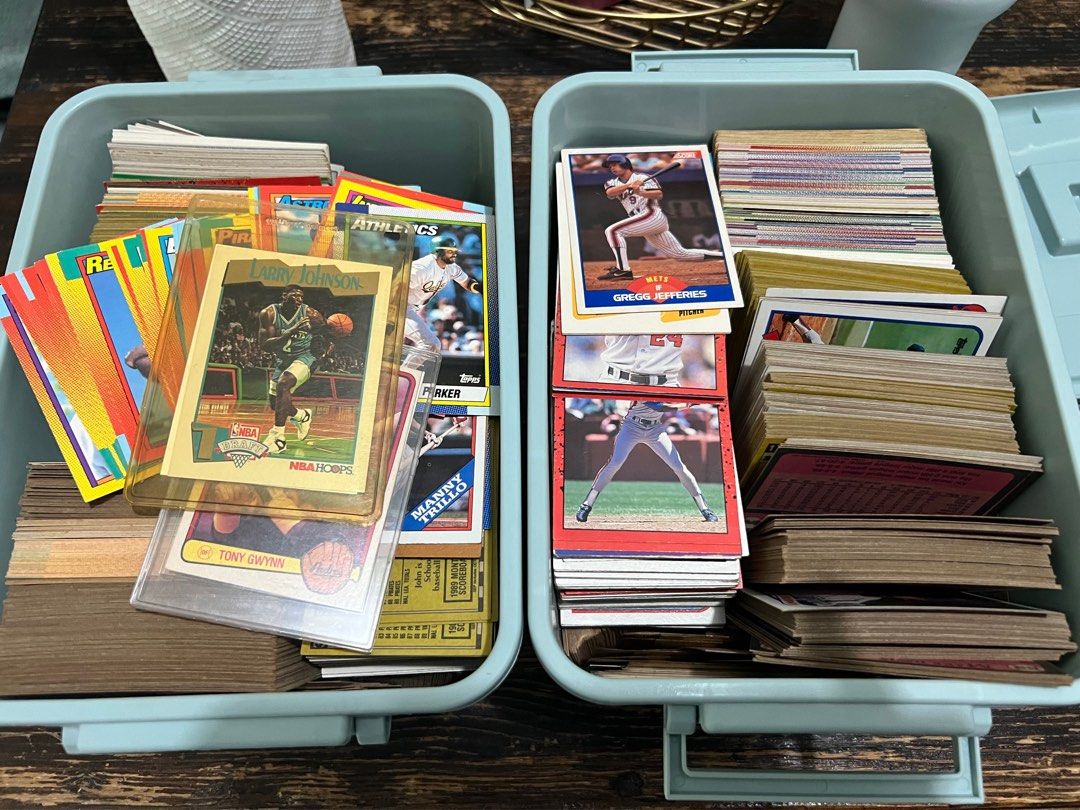 Baseball Trading Cards - Assorted (Category: Raw Singles) located in Pasig City. Submitted by vickymeee (Listing ID 1413227867, Image 3). Description: - Baseball card collection - Includes cards of Tony Gwynn, Dave Dravecky, and Dave Stieb - Cards from various years in 1980s and brands - Some cards in protective cases - Around 2k pcs RFS: Decluttering Negotiable.