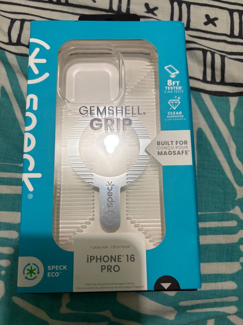 Brand New Speck Gemshell Grip Iphone 16 Pro (Category: Cases & Sleeves) located in Paranaque City. Submitted by cmscll (Listing ID 1413341922, Image 1). Description: From Amazon US Official Receipt as proof of purchase can be provided. Delivery thru Lalamove or LBC Cash On Delivery or Branch Pick Up Location: Paranaque | Mandaluyong.
