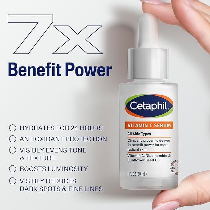 Cetaphil Vitamin C Serum 1 fl oz (Category: Face Care) located in Pasig City. Submitted by jcam168 (Listing ID 1413375488, Image 3). Description: Cetaphil Vitamin C Serum for all skin types. This serum comes in a 1 fl oz bottle. The product is designed for skincare. The bottle has a dropper for easy application. The product is from the brand Cetaphil. Cetaphil Vitamin C Serum, Visibly Reduces Look of Dark Spots and Hyperpigmentation, Formulated w