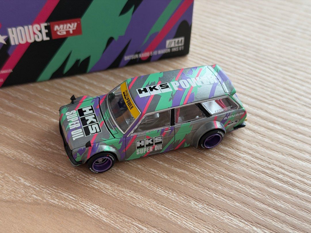 CHASE) Mini GT Kaido House Datsun 510 Wagon HKS V1 KHMG144, Toys