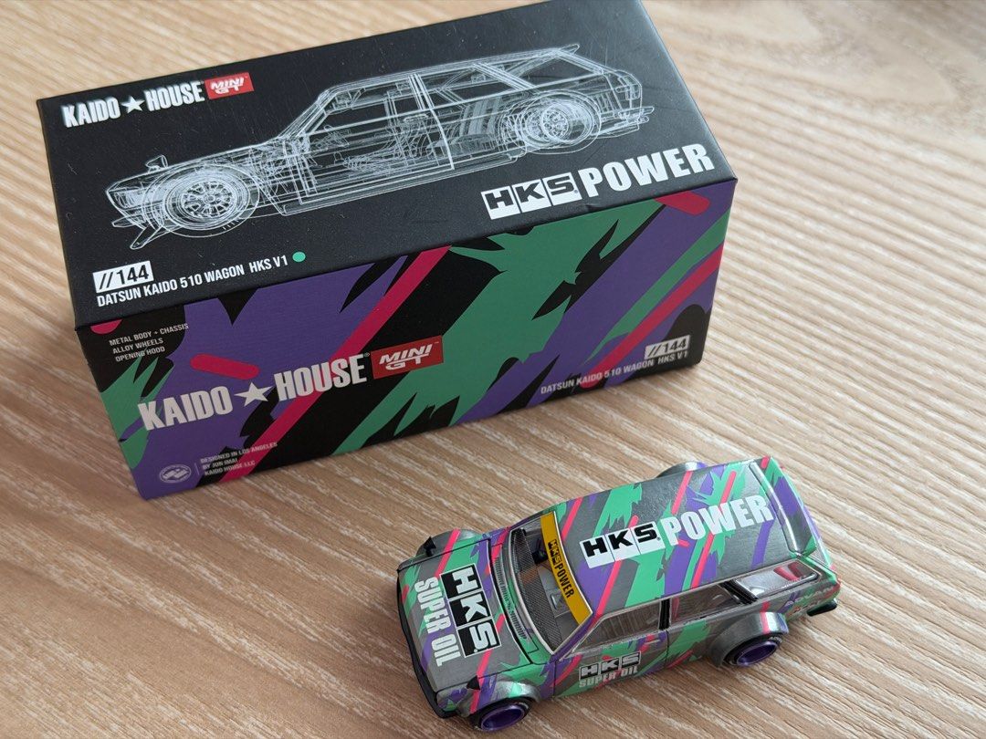 CHASE) Mini GT Kaido House Datsun 510 Wagon HKS V1 KHMG144, Toys