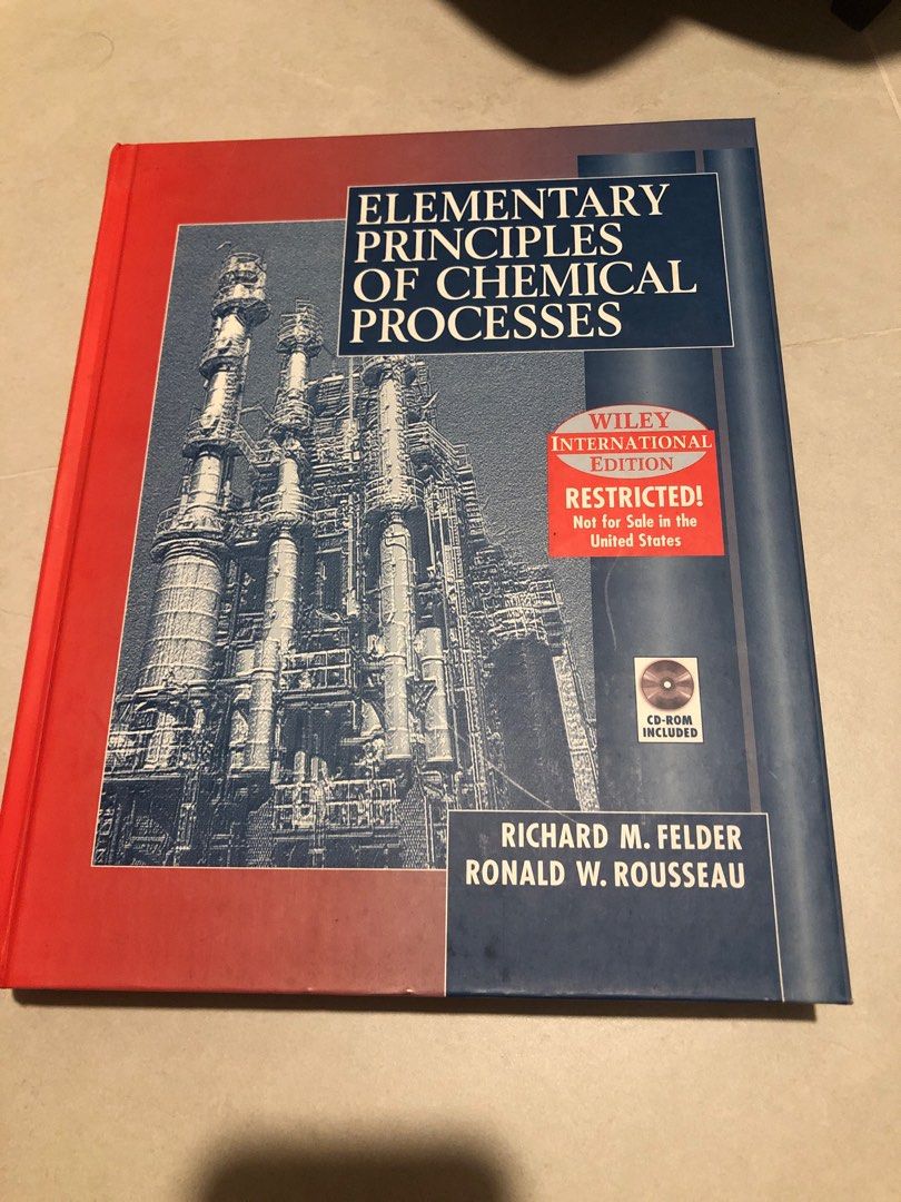 Elementary Principles of Chemical Processes Textbook, Hobbies & Toys ...