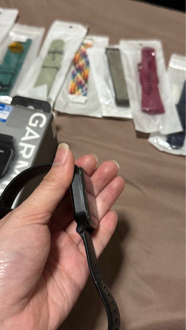 Garmin Venu SQ Music (Category: Wearables & Smart Watches) located in Taguig. Submitted by smnthdcstr (Listing ID 1413263671, Image 3). Description: Garmin Venu SQ Music Complete with box + straps With scratches (manage your expectation - details in photos uploaded) but still working in good condition - no issues Used for 2 years RFS: Upgraded to 265 Meetup/Pick up: Lower Antipolo/Air Mall Makati NO COD, meetup is ok.