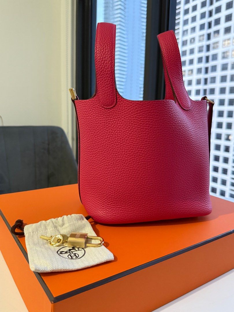 hermes Picotin 18 (Category: Luxury Bags & Wallets) located in Manila. Submitted by ljayc (Listing ID 1413340854, Image 2). Description: Brandnew hermes Picotin lock 18 Rose Extreme color GHW Clemence with box, dustbag and paper bags inclusion compact luxury bucket bag .