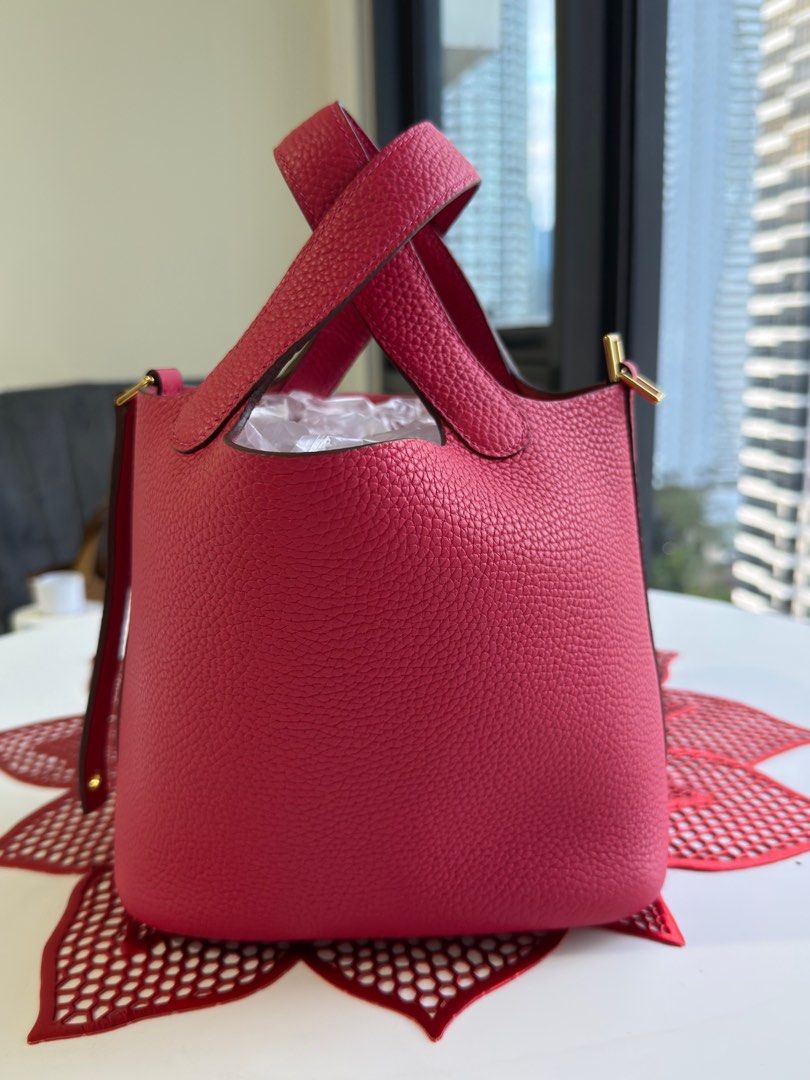 hermes Picotin 18 (Category: Luxury Bags & Wallets) located in Manila. Submitted by ljayc (Listing ID 1413340854, Image 3). Description: Brandnew hermes Picotin lock 18 Rose Extreme color GHW Clemence with box, dustbag and paper bags inclusion compact luxury bucket bag .