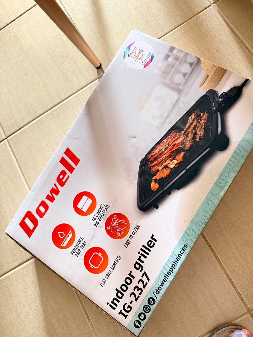 INDOOR GRILLER DOWELL (Category: BBQ, Grills & Hotpots) located in Mandaluyong City. Submitted by miss_a18 (Listing ID 1413233549, Image 1). Description: RFS: Hindi nagagamit, used once only.