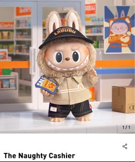37cm big doll POP MART The Monsters Naughty Cashier Labubu Plush