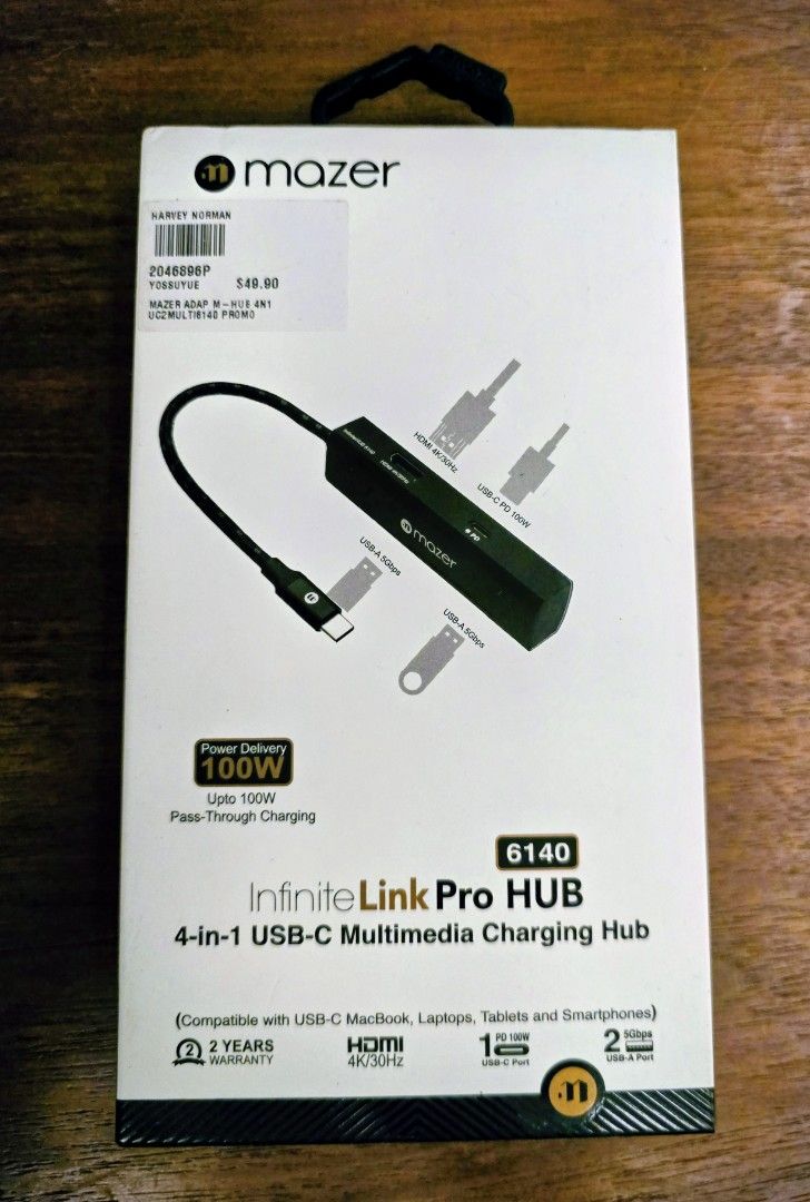 Mazer Infinite Link Pro Hub 4-in-1 USB-C470032572597544960