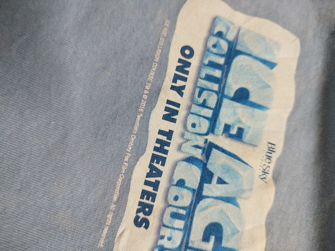 Menchie's & Ice Age Collision Course | Promo | Cartoon Tee (Category: Tshirts & Polo Shirts ) located in Quezon City. Submitted by rorshack (Listing ID 1413377717, Image 3). Description: Ice Age Collision Course TM & Copyrighted 2016 Twentieth Century Fox Film Corporation. All Rights Reserved. 18 WIDTH 27 LENGTH UNEVEN FADING (UNNOTICEABLE).