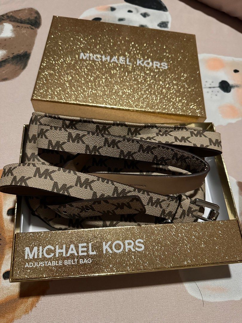Michael Kors Adjustable Belt Bag (Category: Luxury Bags & Wallets) located in Lucena. Submitted by keigarcia (Listing ID 1413301421, Image 3). Description: - Authentic Michael Kors belt bag - Features the iconic MK logo print - Comes with the original box - Main compartment with zipper closure - Interior pocket - Adjustable belt - Perfect for carrying essentials - BRAND NEE.