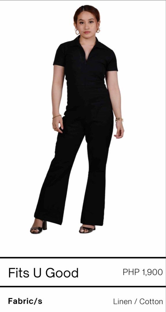 [MIU THE LABEL] Fits U Good Jumpsuit (Category: Jumpsuits) located in Manila. Submitted by abcdeclutter__ (Listing ID 1413250004, Image 1). Description: - used once only .