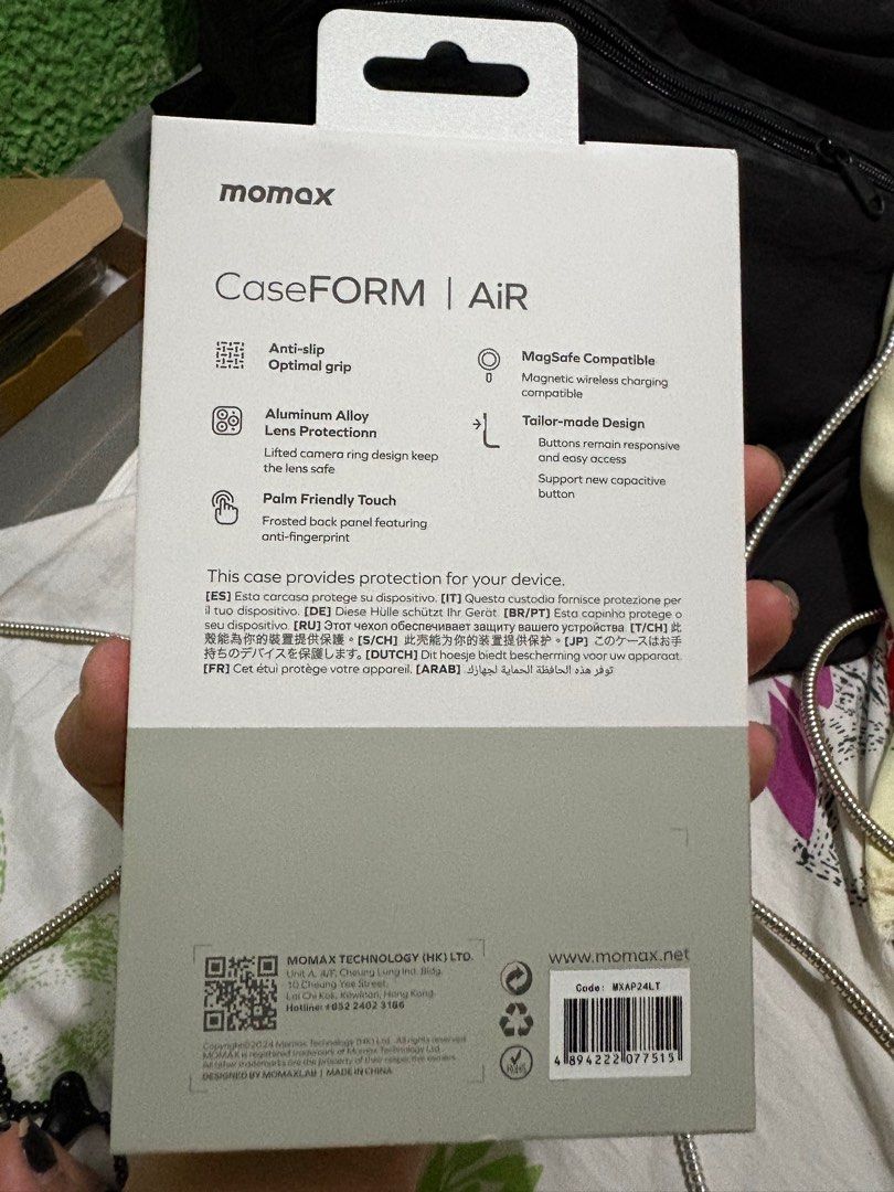 Momax Play Case Iphone 16 Plus (Category: Cases & Sleeves) located in Paranaque City. Submitted by cmscll (Listing ID 1413343835, Image 2). Description: Php 599 (SRP 995) From Digital Walker Official Receipt as proof of purchase can be provided. Delivery thru Lalamove or LBC Cash On Delivery or Branch Pick Up Location: Paranaque | Mandaluyong.