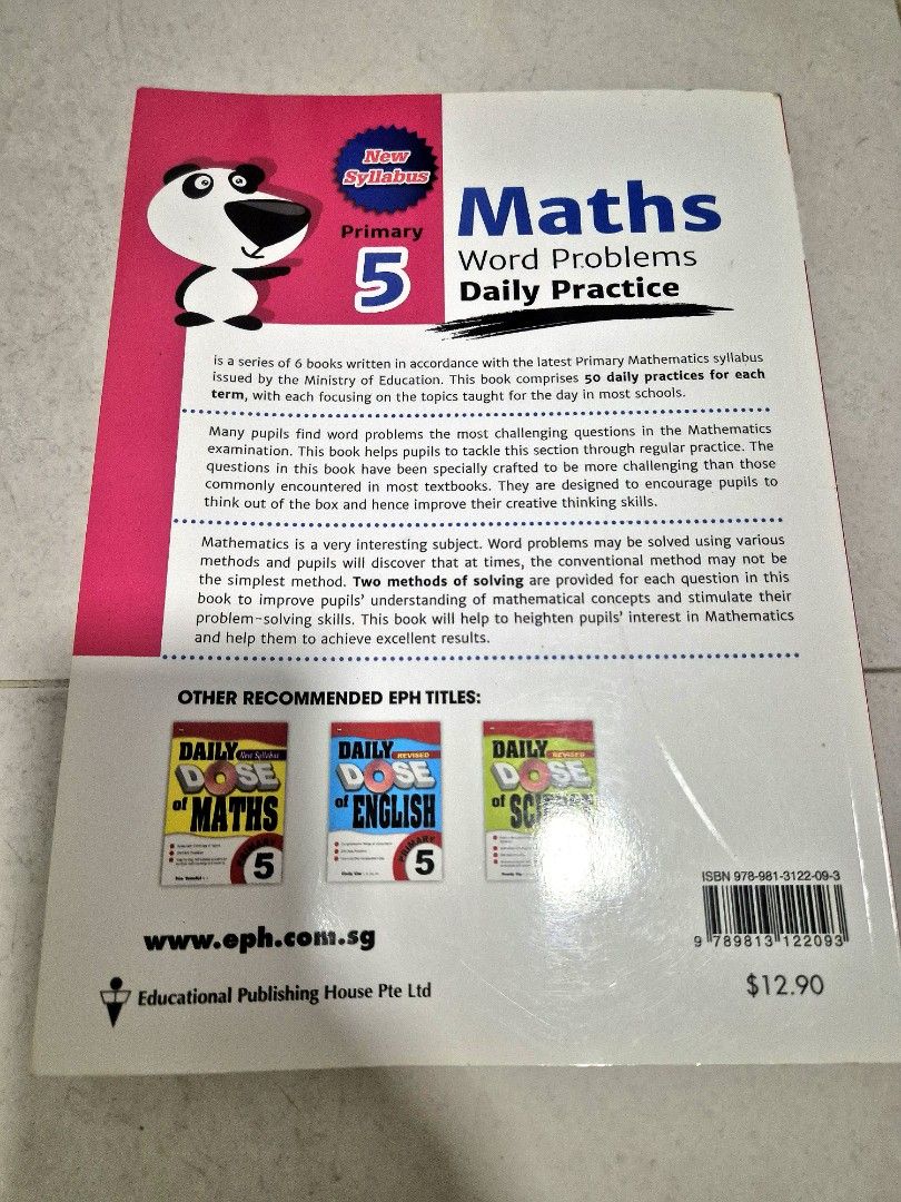 Primary 5 Maths Word Problems Daily Practice Assessment, Hobbies & Toys ...