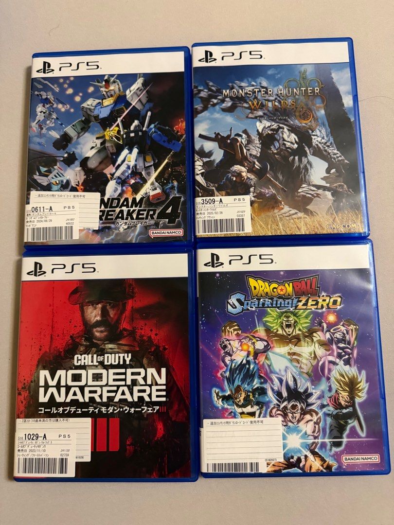 Ps5 games AAA (Category: PlayStation) located in Pasig City. Submitted by adnicolo (Listing ID 1413418520, Image 2). Description: Ps5 games super cheap rfs all games done. Gran turismo 7 (steelcase) 2.7k Metal gear solid snake eater - 2.3k Monster hunter wild 1.2k Yakuza like dragon 1k Dragonball sparking zero 2k Dragon dogma- 1780 1.2k Daemon x machina 2k Hogwart 1.3k Battlefield 6 3k Expedition 33 1.7k Borderland 4 2.3k Final fantasy xvi 1.3k M