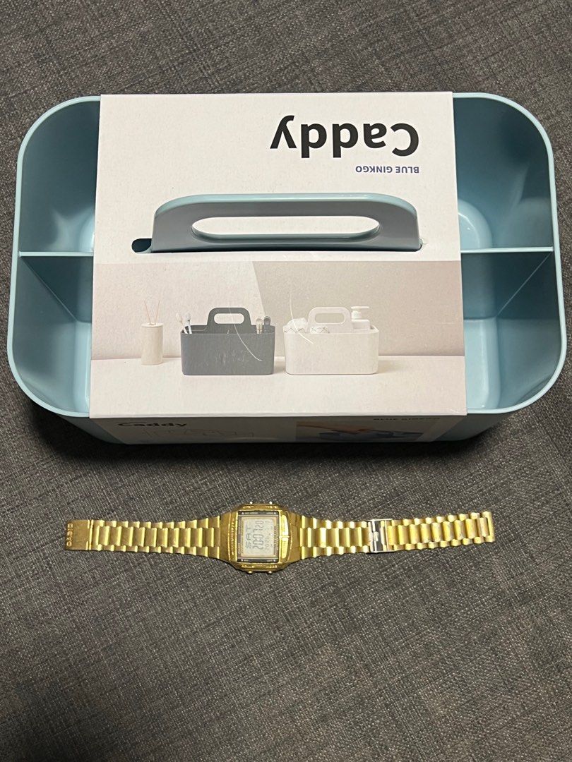 Rectangular Caddy Storage Box (Category: Storage Boxes & Baskets) located in Singapore. Submitted by crashingstarlights (Listing ID 1413359611, Image 3). Description: Brand new; unused, still with wrapping. Costs >$60 on Amazon. Made in Korea..