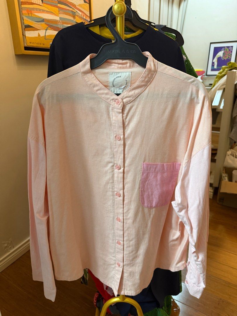 Renegade Folk Pink Shirt (Category: Shirts) located in Tarlac. Submitted by emoy3 (Listing ID 1413311439, Image 1). Description: - Renegade Folk shirt - Light pink color - Mandarin collar - Long sleeves - Single chest pocket - Button-down front - Lightweight fabric - Ideal for everyday wear Fits until XL frames.