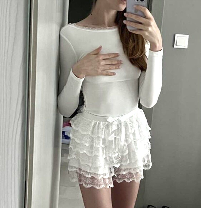 SHEIN White Lace Long sleeve Top (Category: Longsleeves) located in Manila. Submitted by itemsby_jm (Listing ID 1413313186, Image 3). Description: ✨ DECLUTTERRING ✨ 💗 Used once only 💗 Size S on tag 💗 Condition: 10/10 💗 Good as new, no flaws 💗 DM for any inquiries ☺️ 💰Mode of payment: Gcash ~ Note: Payment first.