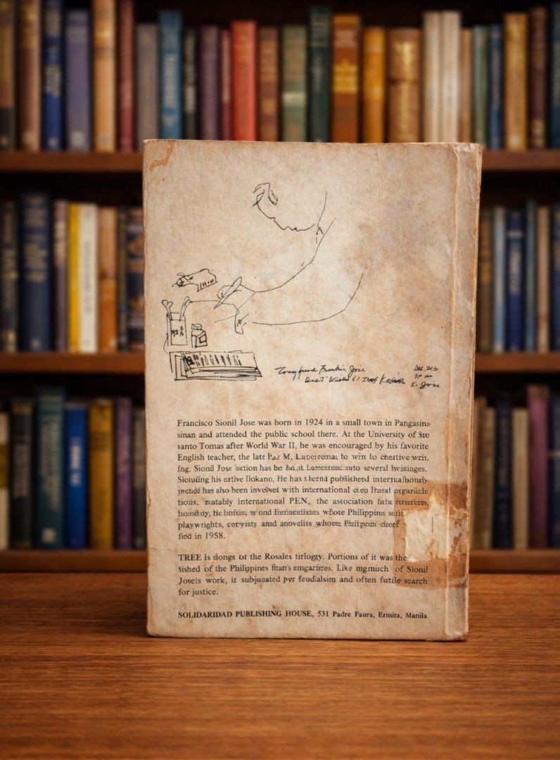 (First printing) Tree by F. Sionil Jose (Category: Storybooks) located in Calamba. Submitted by TheBookCollector (Listing ID 1413277504, Image 2). Description: (One of a Kind) Tree by F. Sionil Jose ✅First Printing, 1978 ✅️Softbound ✅️133 pages ✅️Good Condition Price: 4,000 pesos plus shipping *exlibris MOP: Gcash or bank transfer Shipping: LBC.