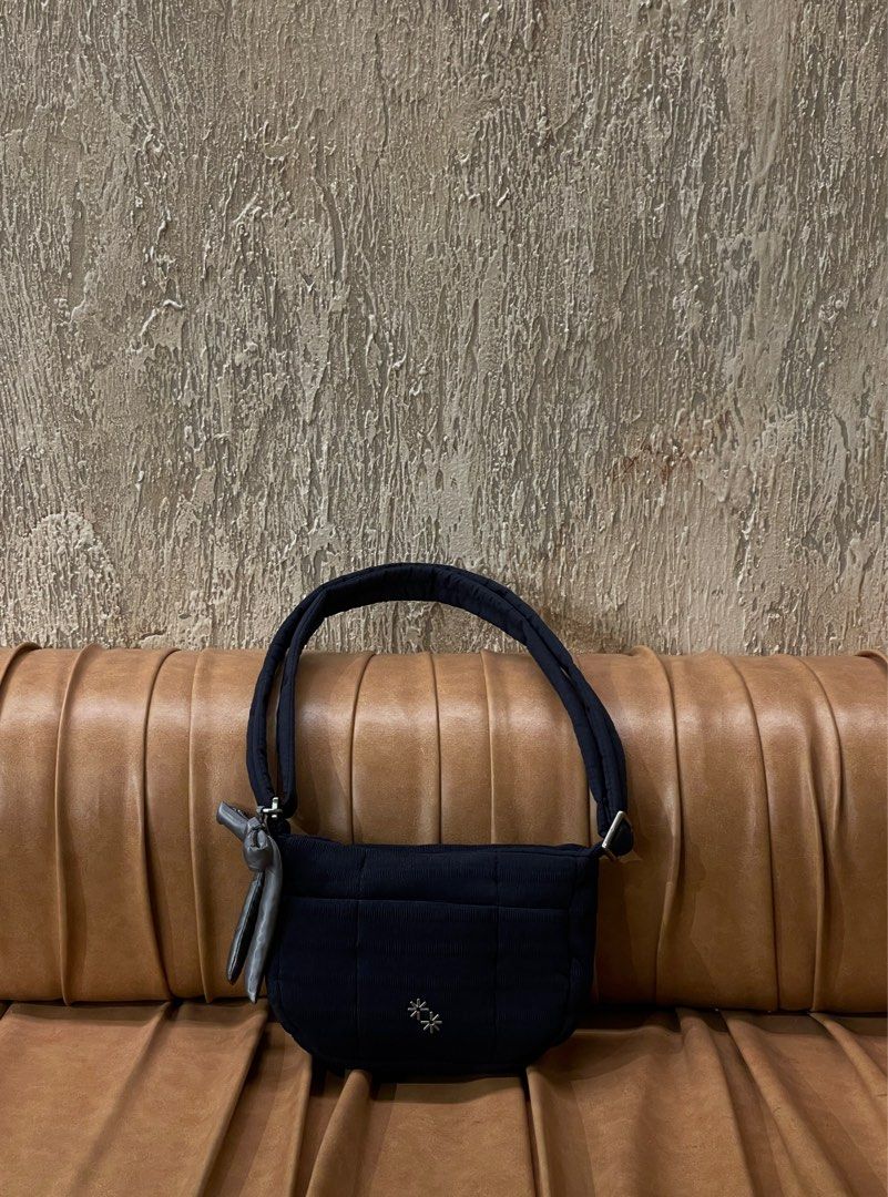 The Paper Bunny Navy Handbag (Category: Tote Bags) located in Malabon City. Submitted by shopnipau (Listing ID 1413338941, Image 1). Description: - The Paper Bunny navy handbag - Quilted design - Features a small decorative detail - Charm not included - Includes a matching paper bag - Top handle and shoulder strap.