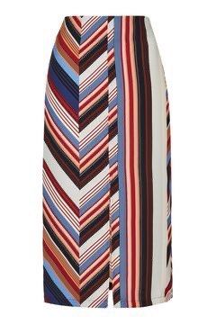 Topshop Midi Skirt (Category: Skirts) located in San Pablo. Submitted by manic.pixie.wardrobe (Listing ID 1413247194, Image 2). Description: - Striped midi skirt - Eye-catching red, blue, and white stripes - Stylish front slit .