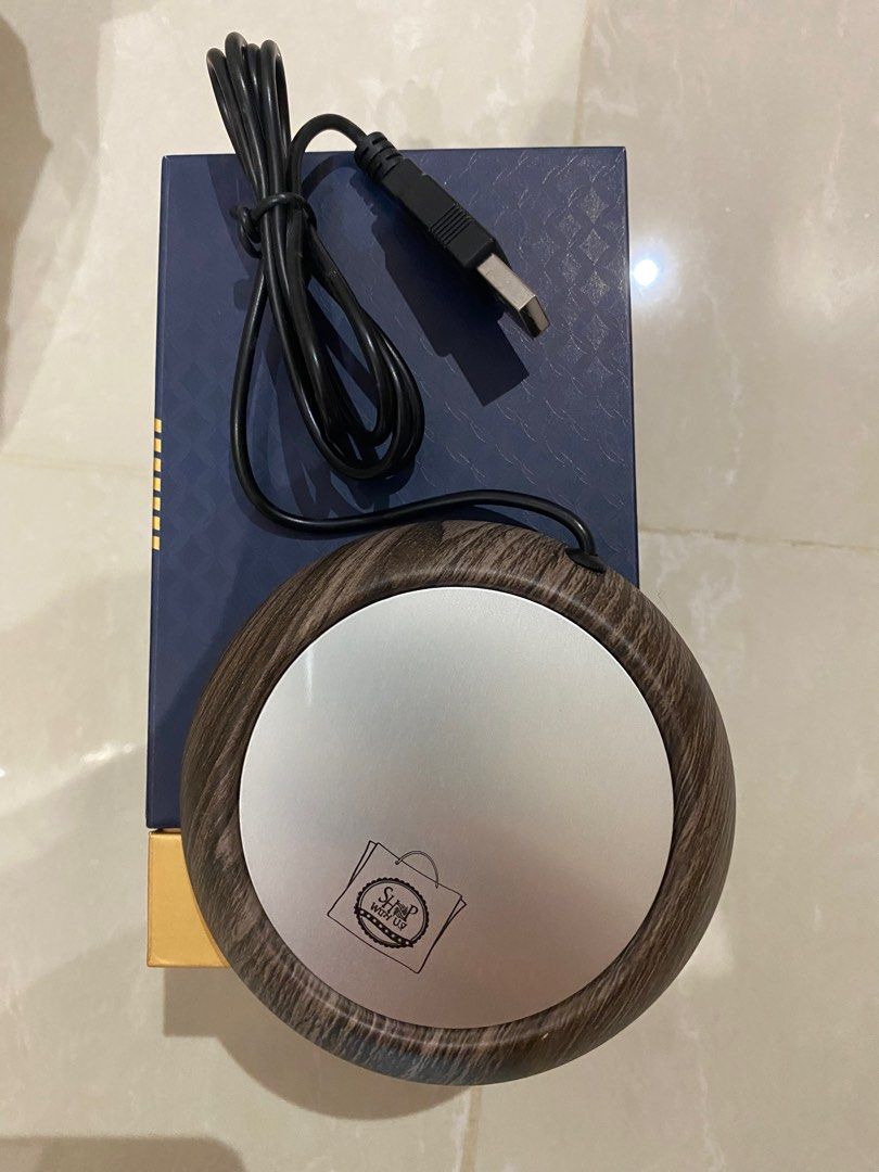 USB Cup Warmer - Dark Walnut Wood460467425835100160