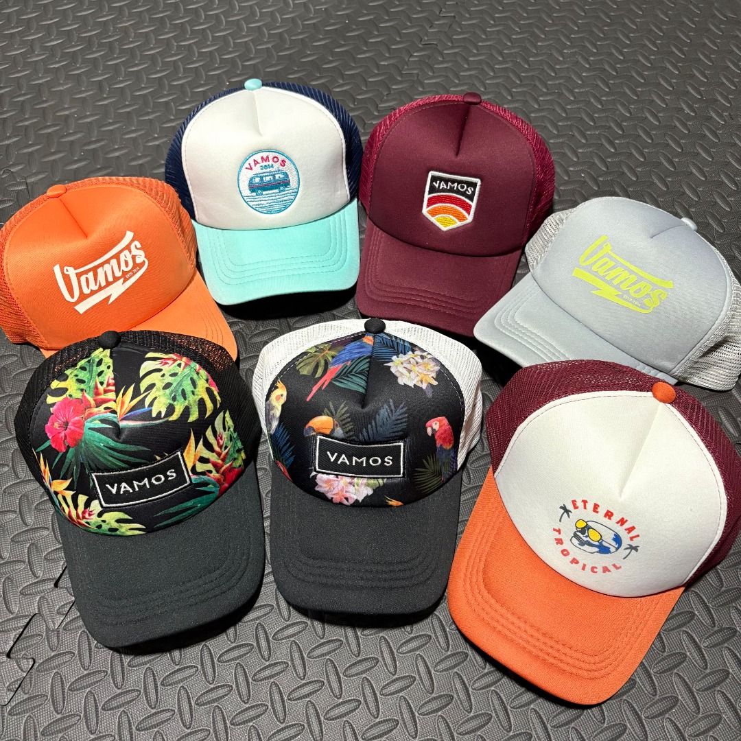 Vamos Trucker Cap (Category: Caps & Hats) located in Taguig. Submitted by RKCulture (Listing ID 1413401863, Image 1). Description: TRUCKER HAT 5-panel construction and a mesh back with a snapback closure. 55-57cm Used but in excellent condition FREE Stickers PM for inquiries.