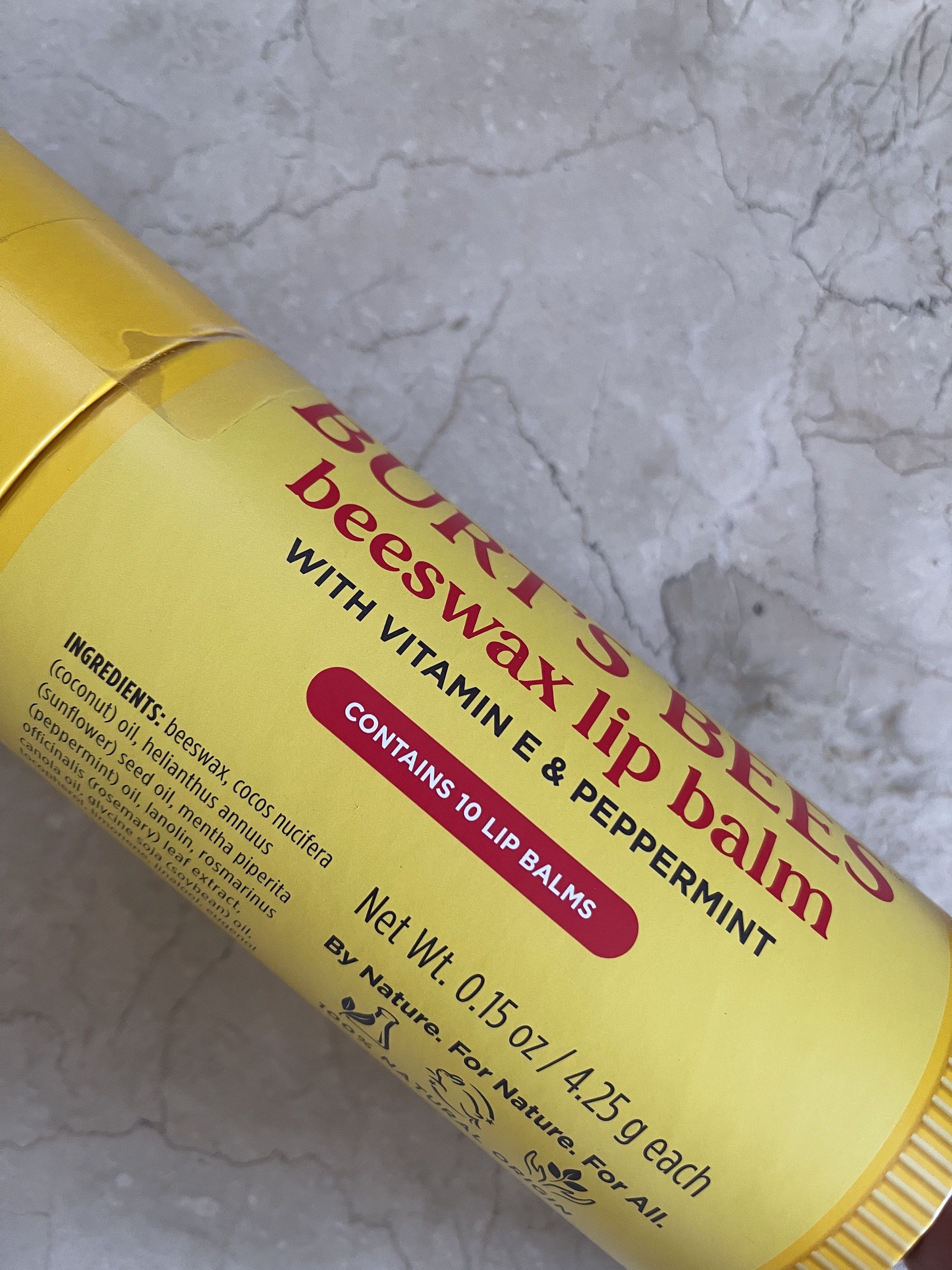 10 pcs Burt's Bees Lip Balm (Category: Makeup) located in San Juan City. Submitted by rike_ramirez (Listing ID 1418601939, Image 3). Description: Beeswax lip balm pack of 10 tubes with Vitamin E & Peppermint.